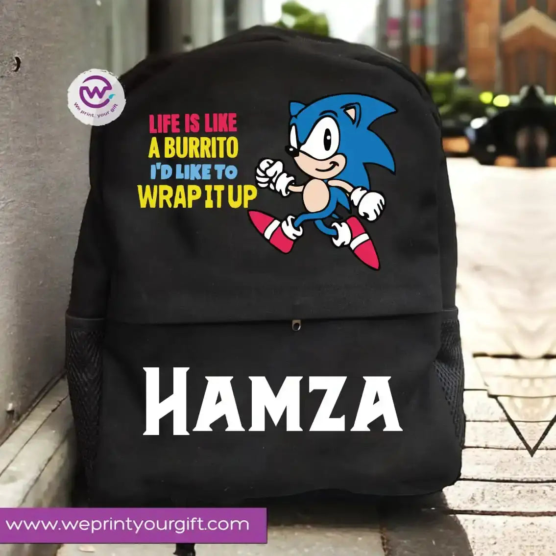 Sonic Backpack- Names - WE PRINT
