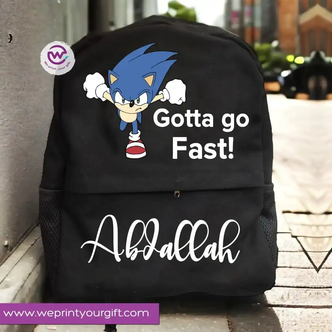 Sonic Backpack- Names - WE PRINT