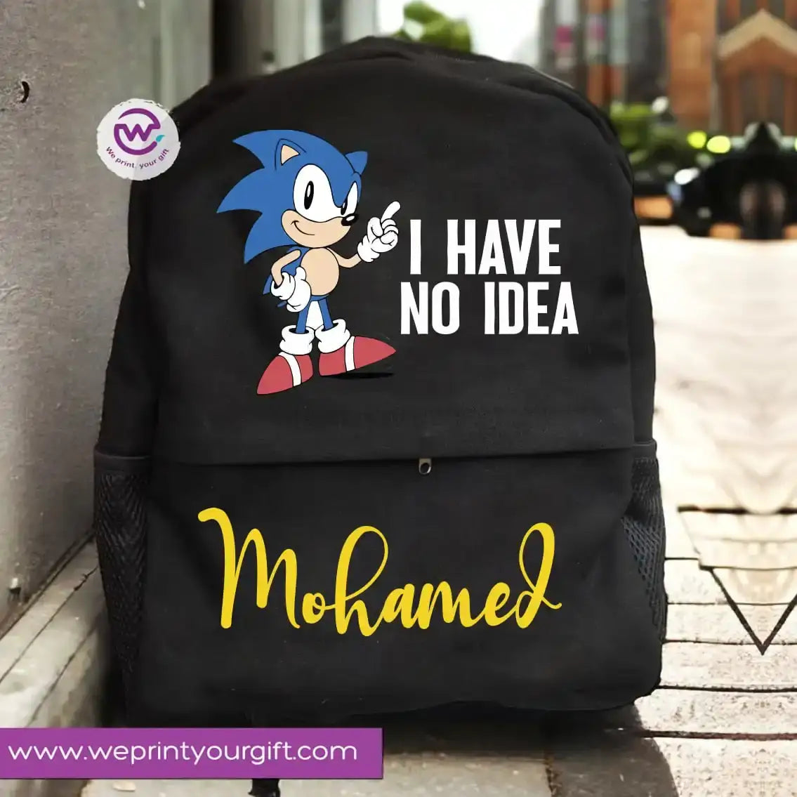 Sonic Backpack- Names - WE PRINT
