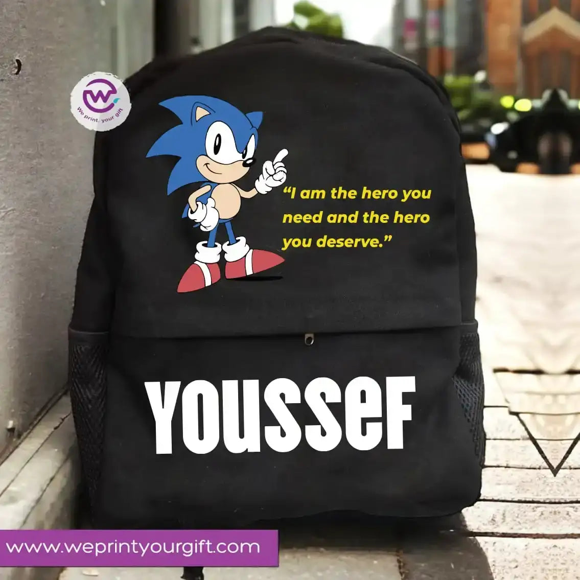 Sonic Backpack- Names - WE PRINT
