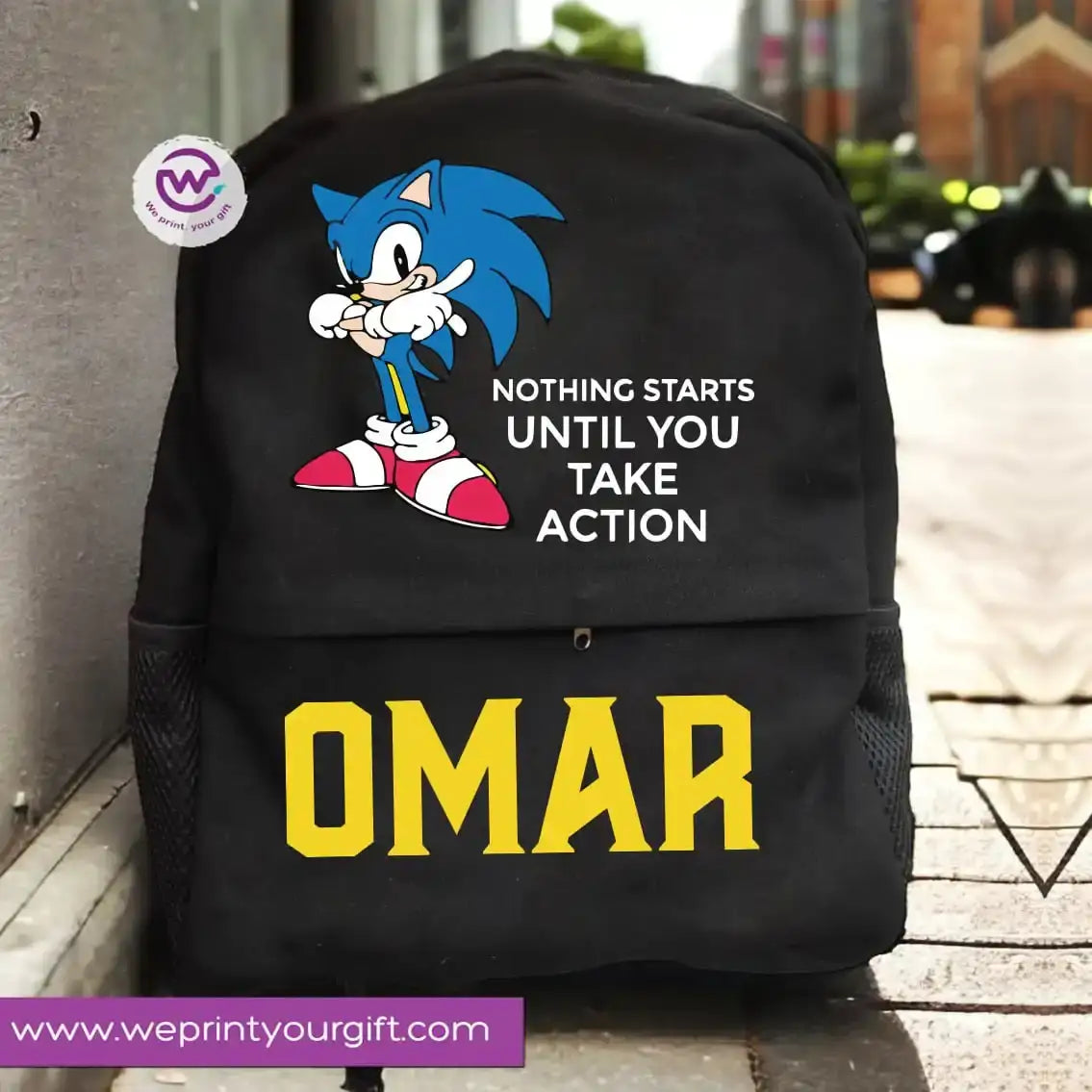 Sonic Backpack- Names - WE PRINT