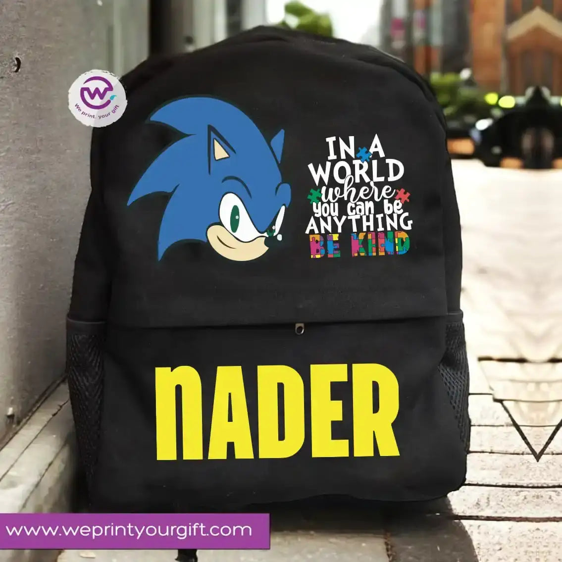 Sonic Backpack- Names - WE PRINT