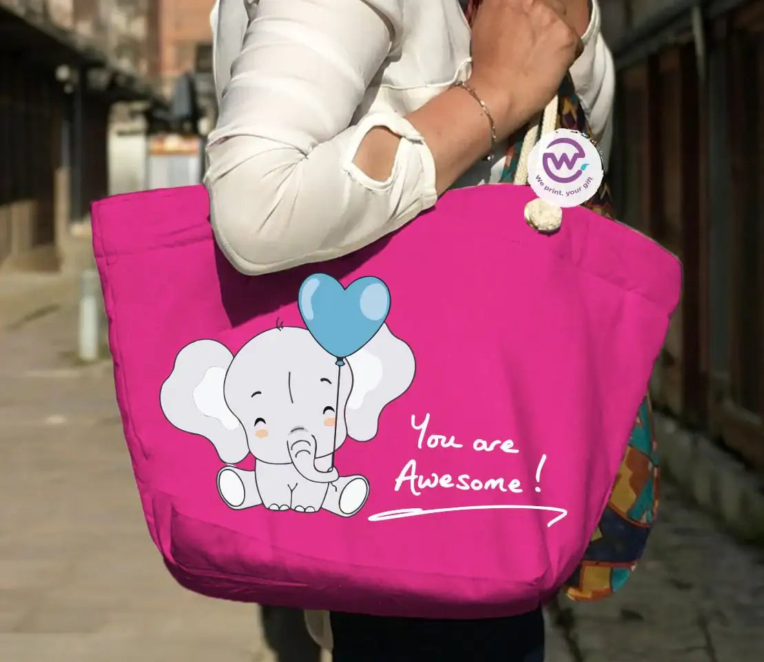 Beach bag for women- Elephant - WE PRINT