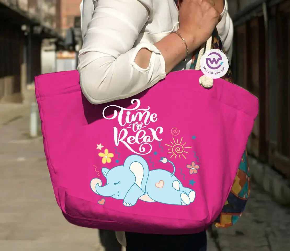 Beach bag for women- Elephant - WE PRINT