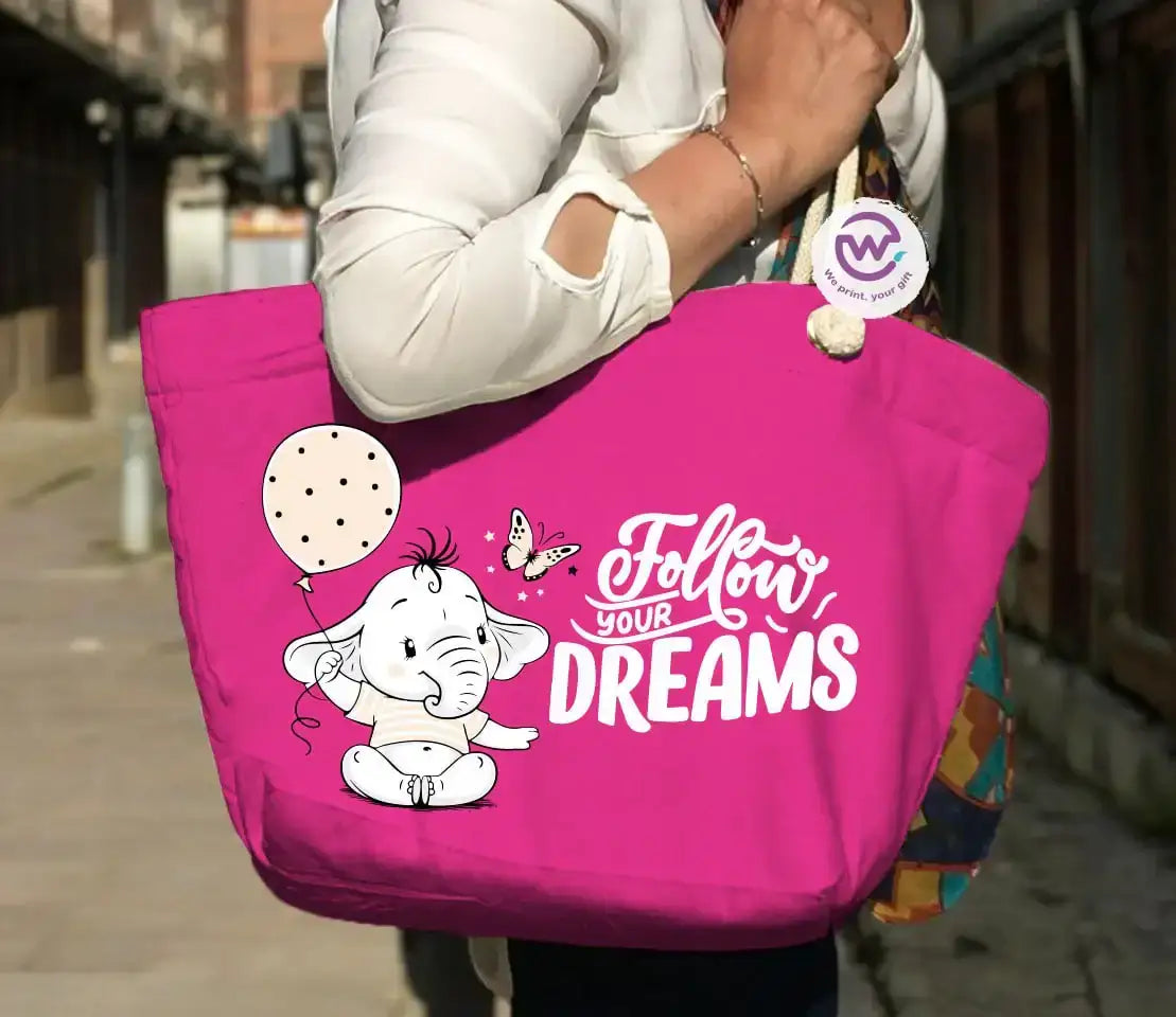 Beach bag for women- Elephant - WE PRINT
