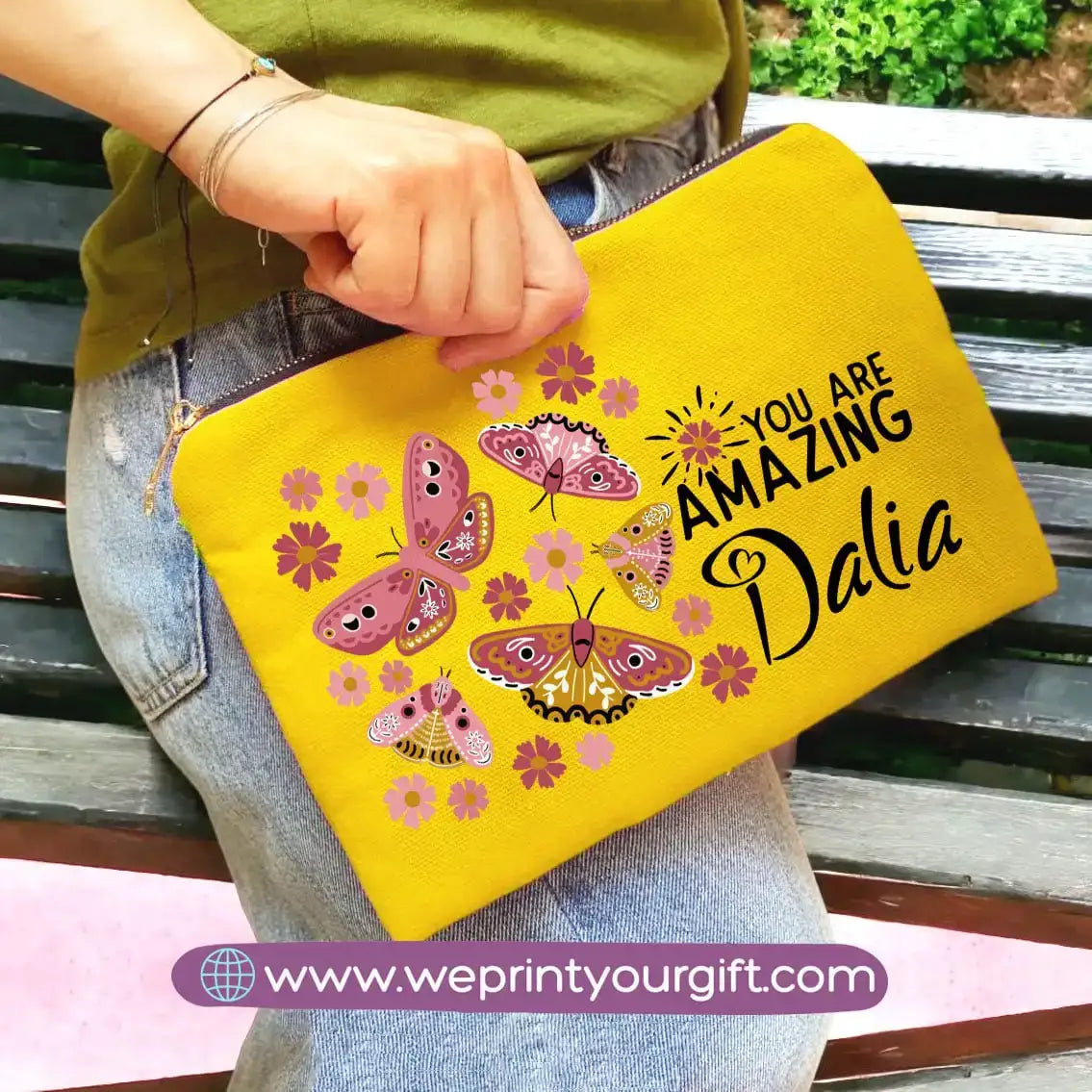 Fabric makeup case- English quotes - WE PRINT