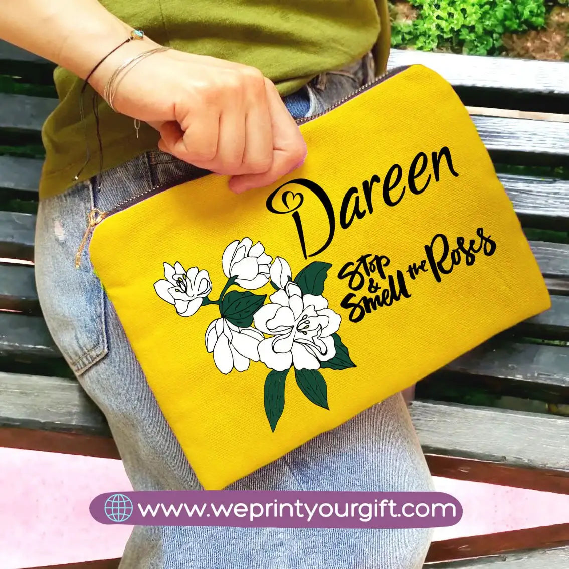 Fabric makeup case- English quotes - WE PRINT