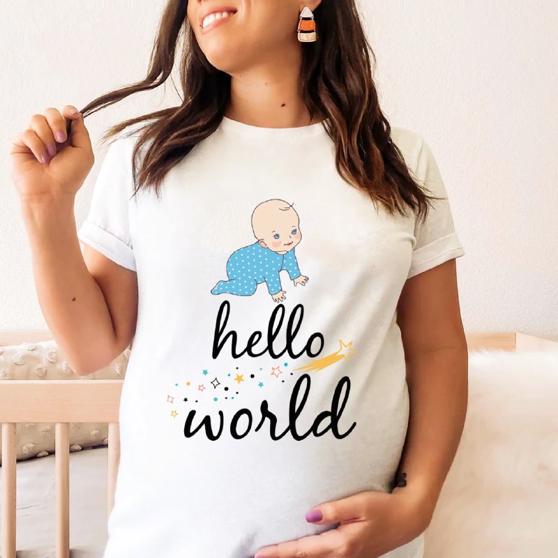 Custom T-shirt for pregnant women