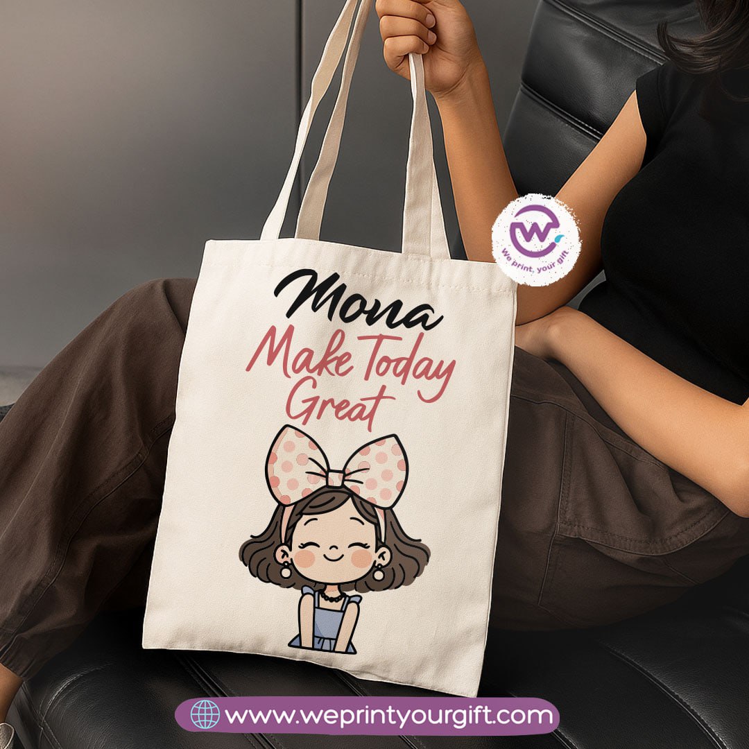 Cartoon Character Canvas Tote Bag