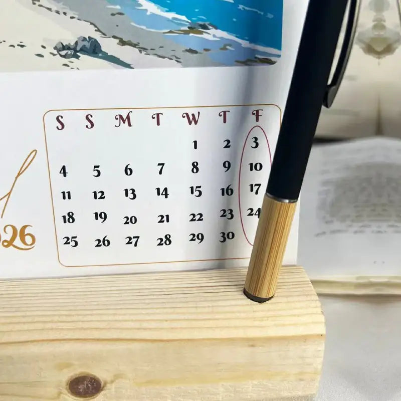 Desk Calendar-Art with pen -2026 - WE PRINT