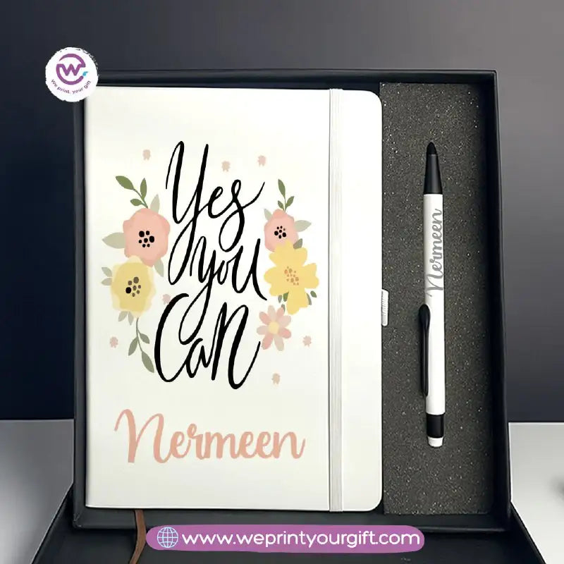 Inspiring Personalized Gift Box with Custom Notebook & Metal Pen - WE PRINT