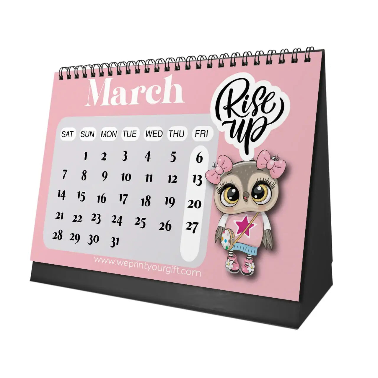 Cute Owl Desk Calendar 2026 - WE PRINT