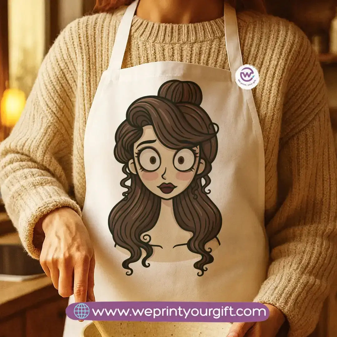 Spooky Halloween Apron – Custom Heavy Cotton Kitchen Apron with Front Pocket - WE PRINT