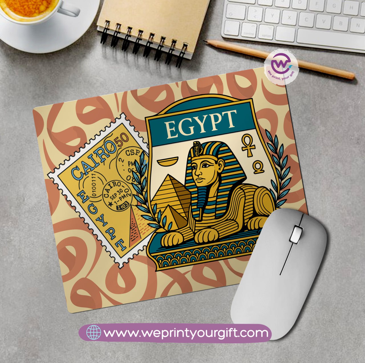 Egyptian Pharaonic Mouse Pad – Ancient Art Reimagined