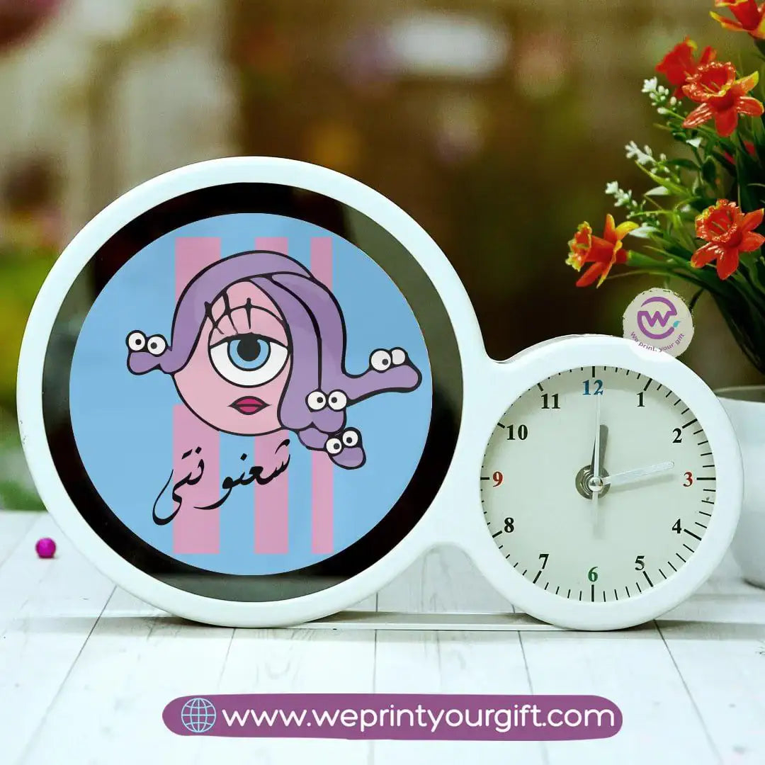 Round Magic Mirror with Clock – Monsters Inc Edition - WE PRINT