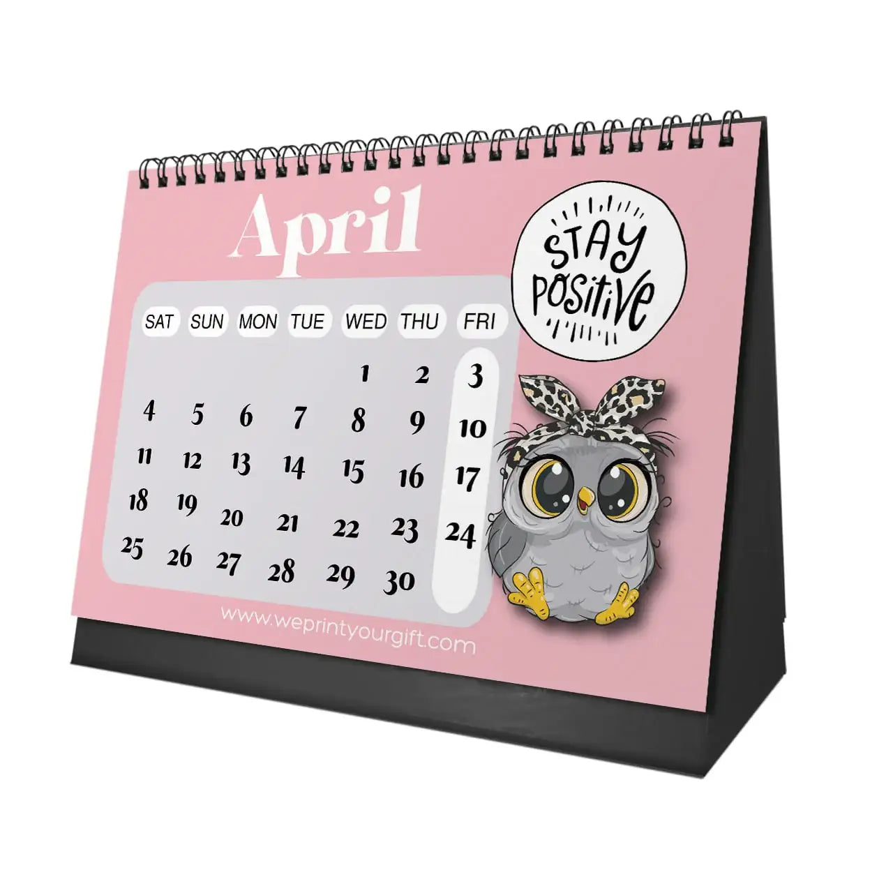 Cute Owl Desk Calendar 2026 - WE PRINT