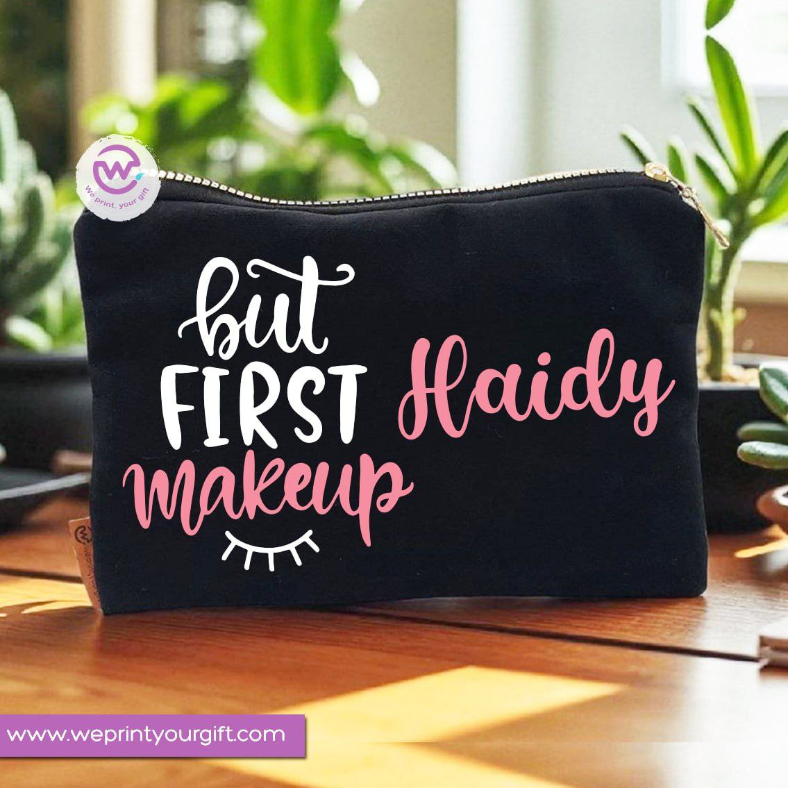 Makeup Tools Theme Makeup Bag & Pencil Case – Stylish Cotton Pouch