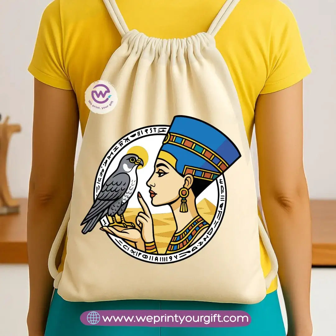 Pharaonic Egyptian Drawstring Backpack โ Ancient Art Inspired Designs - WE PRINT