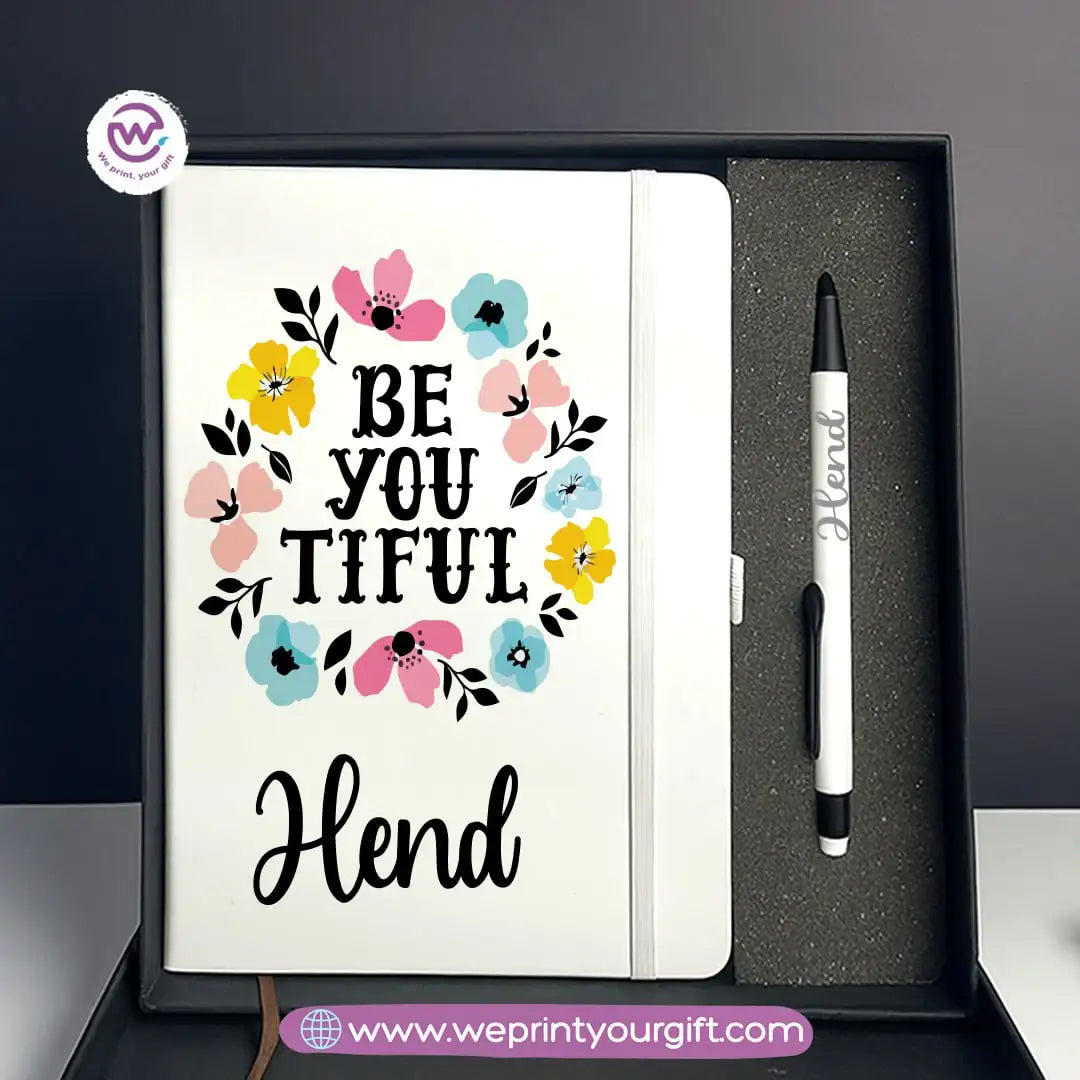Inspiring Personalized Gift Box with Custom Notebook & Metal Pen - WE PRINT