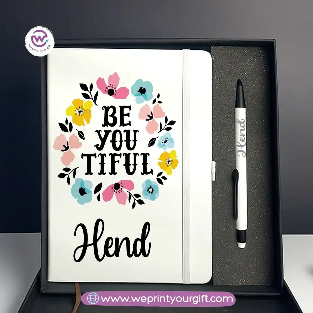 Inspiring Personalized Gift Box with Custom Notebook & Metal Pen - WE PRINT