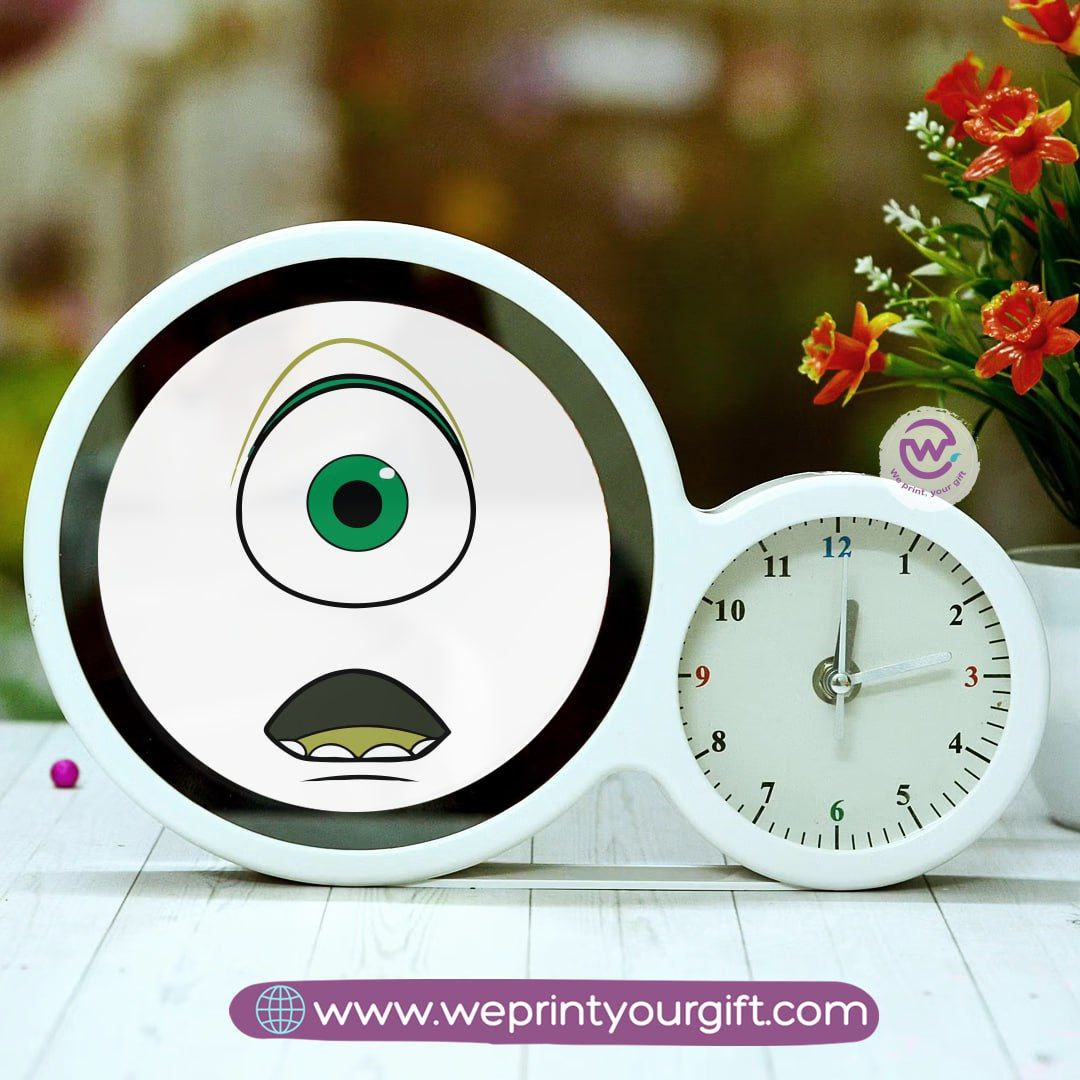 Round Magic Mirror with Clock – Monsters Inc Edition
