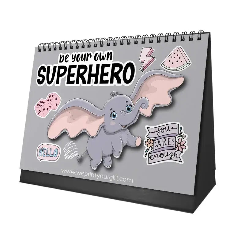 Cute Elephant Desk Calendar 2026 - WE PRINT