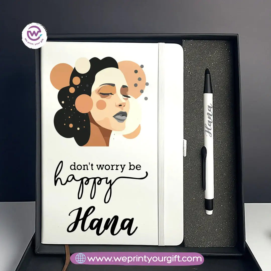 One Line Art Personalized Gift Box – Custom Notebook & Engraved Pen Set - WE PRINT
