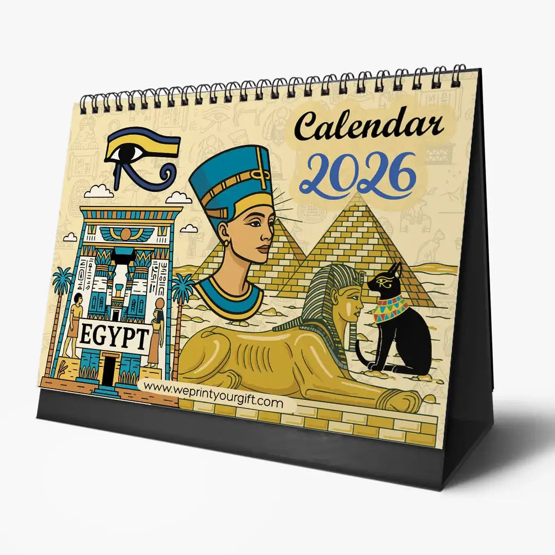 Egyptian Pharaonic Desk Calendar 2026 - WE PRINT