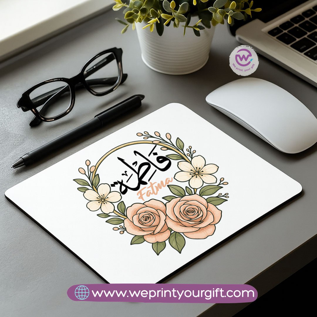 Personalized Mouse Pad with Name – Floral Design