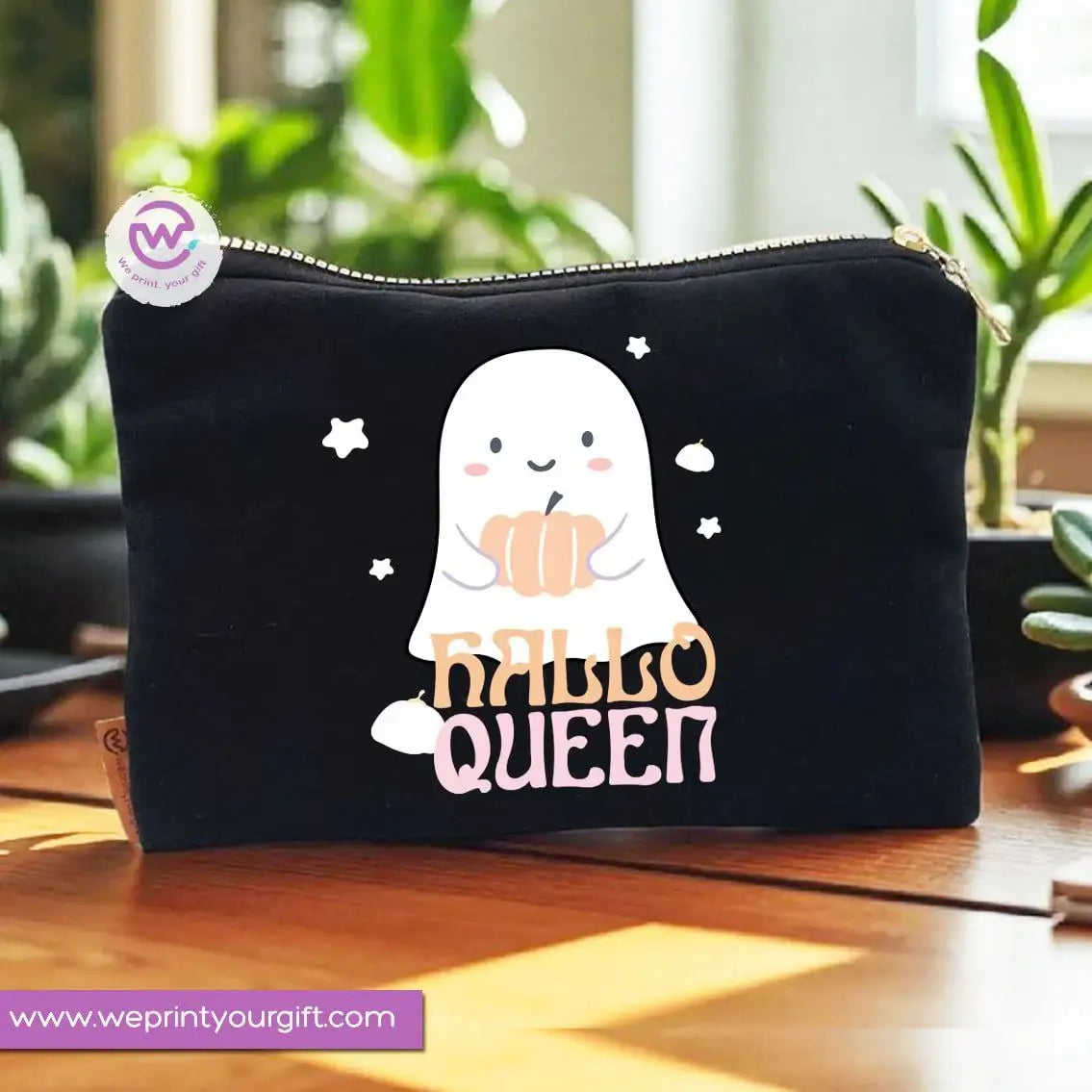 Halloween Makeup Bag & Pencil Case โ Spooky Cotton Pouch with Fun Designs - WE PRINT
