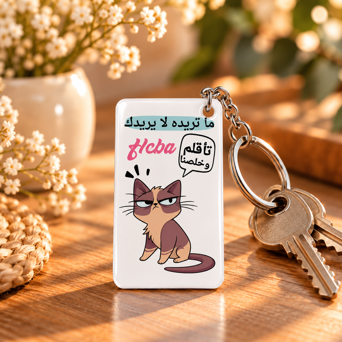 Funny Cartoon Comics Clear Acrylic Keychain | Single-Sided Print (Round / Rectangle)