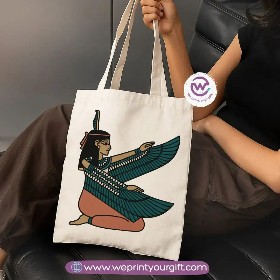 Ancient Egyptian Heritage Canvas Tote Bag – Premium Heavy Fabric - WE PRINT