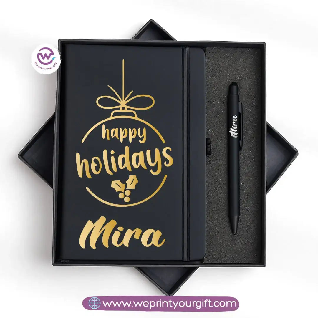 Christmas Special โ Personalized Notebook & Engraved Pen Gift Box - WE PRINT