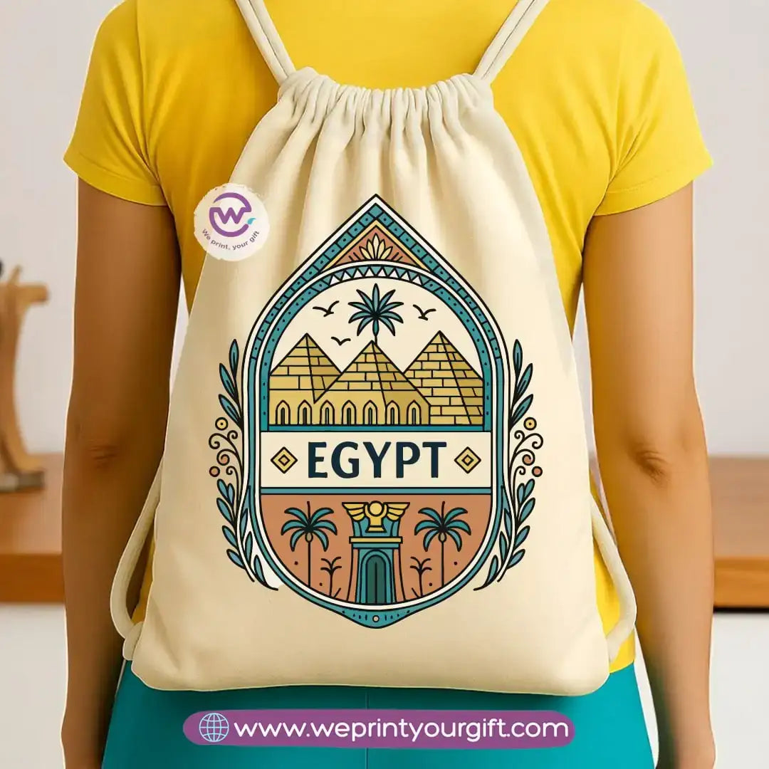 Pharaonic Egyptian Drawstring Backpack โ Ancient Art Inspired Designs - WE PRINT