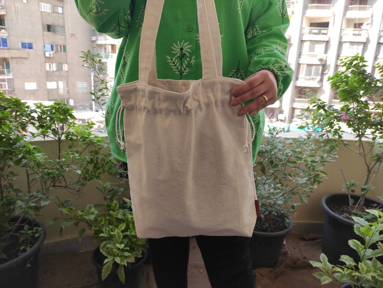 حقيبة توت مع حبل - بوهيمية