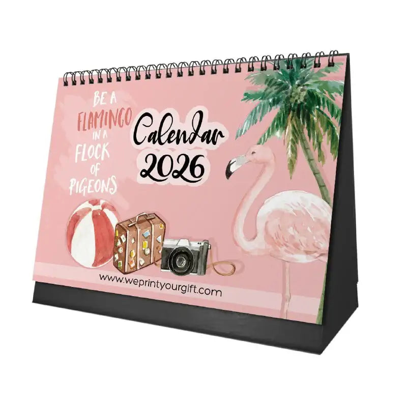 Flamingo Desk Calendar 2026 - WE PRINT
