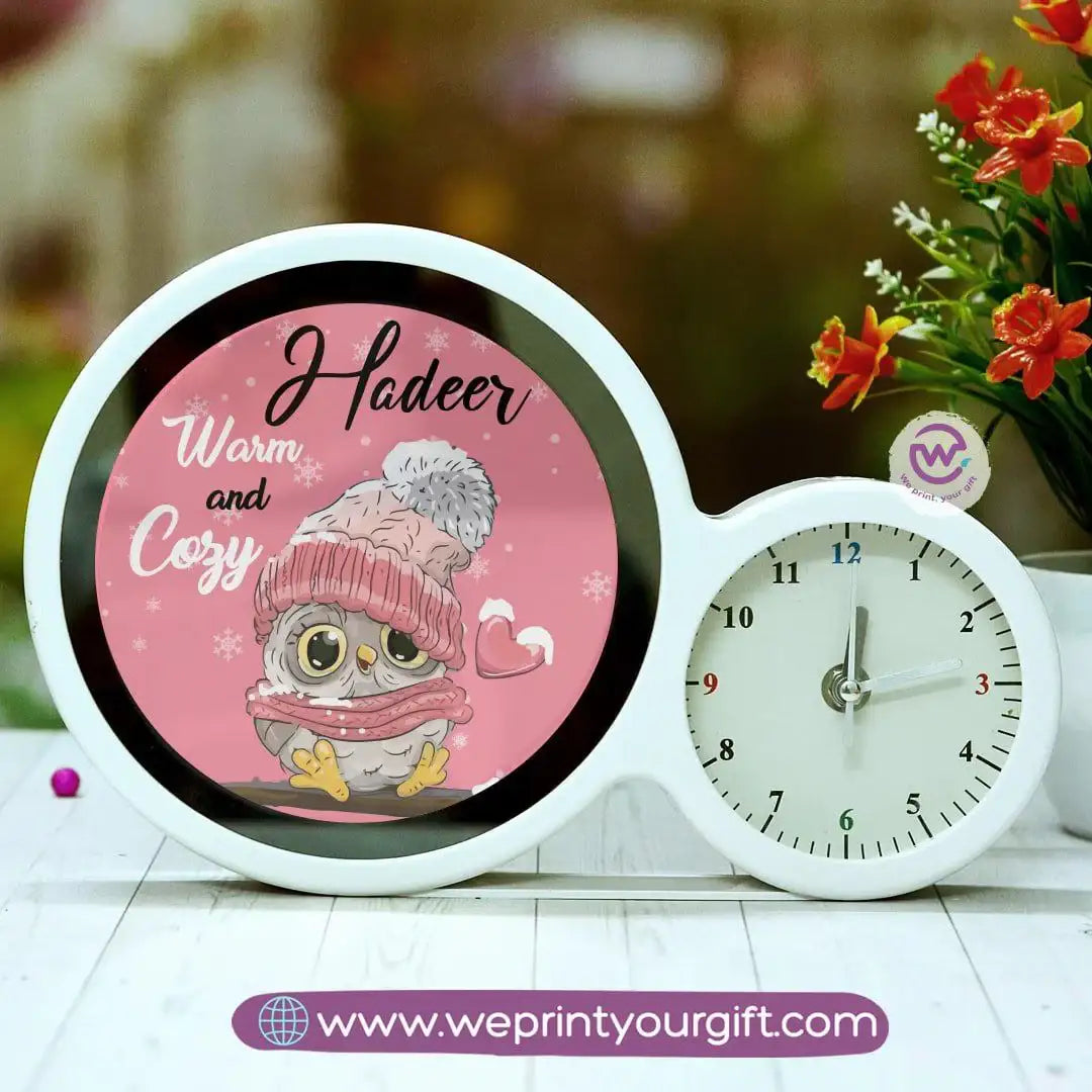 Round Magic Mirror with Clock – Christmas Edition - WE PRINT