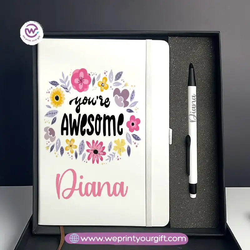 Inspiring Personalized Gift Box with Custom Notebook & Metal Pen - WE PRINT