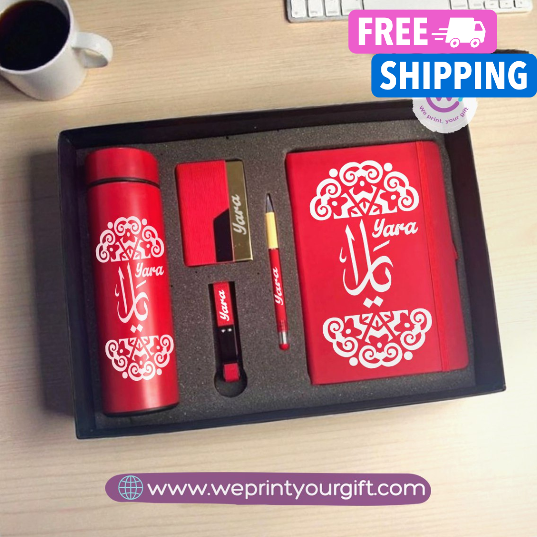 Personalized Luxury Gift Box | Notebook, Digital Thermos & Accessories