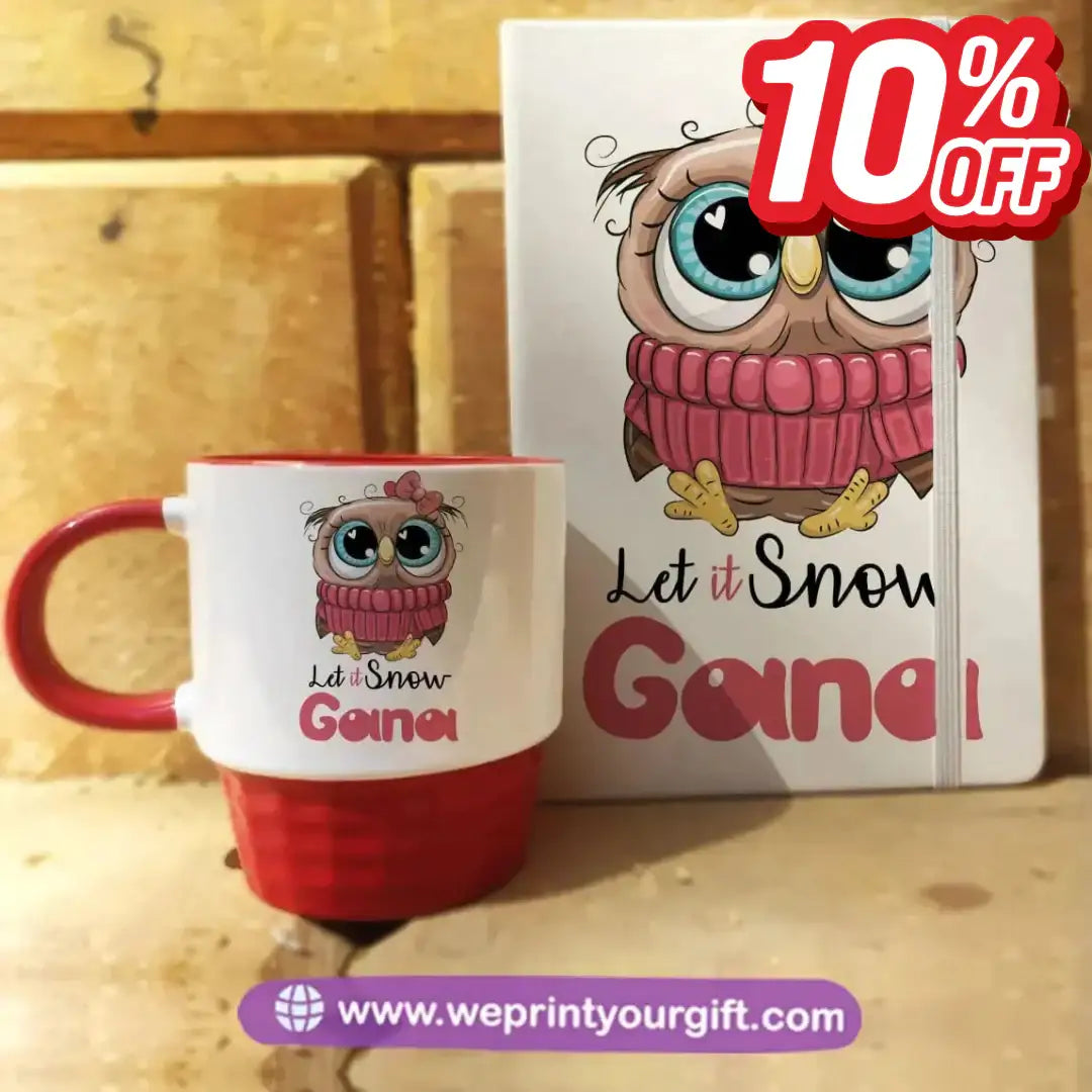 Christmas Set (Ribbed Mug + Rubber Notebook) - WE PRINT