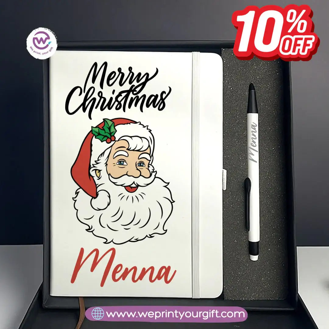 Christmas Luxury Notebook & Engraved Pen Gift Box - WE PRINT