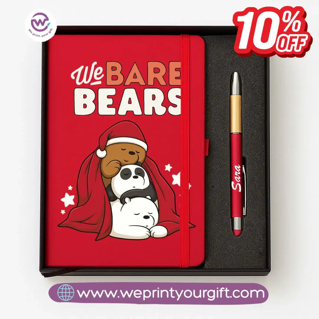 Cute Bears Personalized Notebook & Engraved Pen Gift Box - WE PRINT