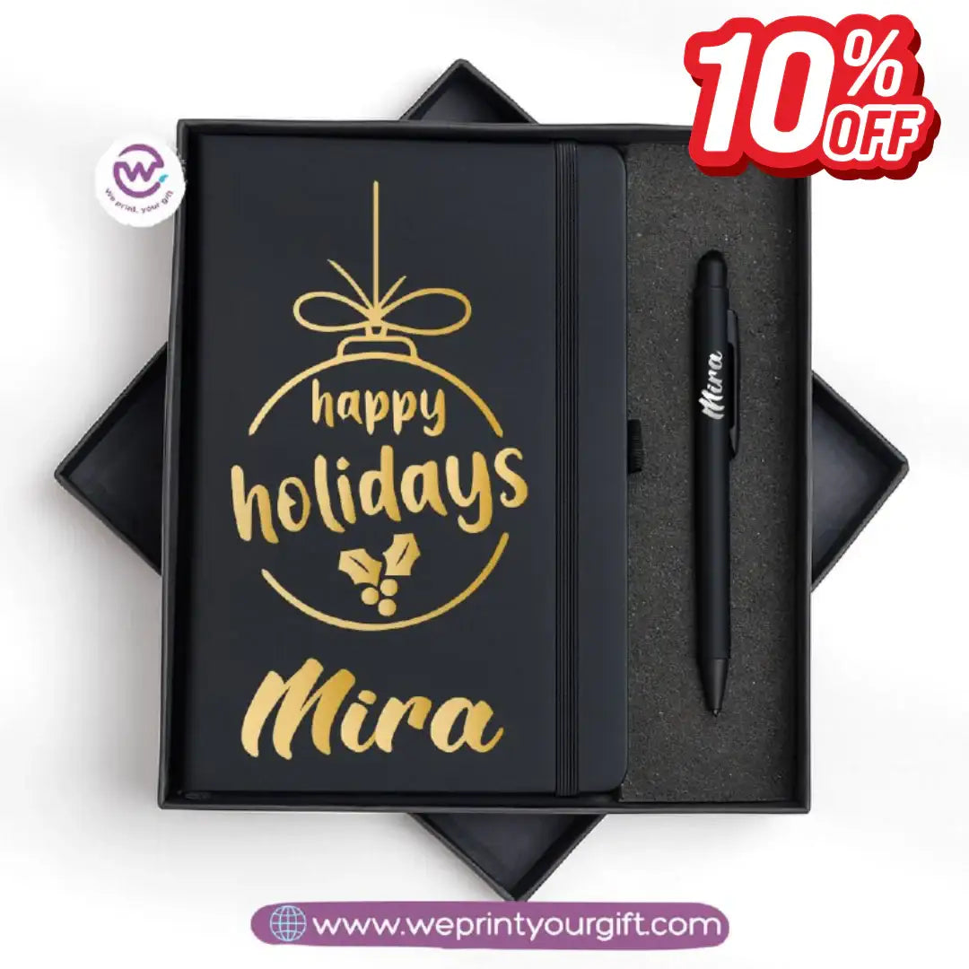 Christmas Special โ Personalized Notebook & Engraved Pen Gift Box - WE PRINT