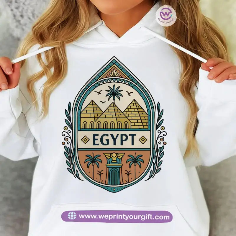 Pharaonic Egyptian Hoodie – Cotton Melton Unisex - WE PRINT