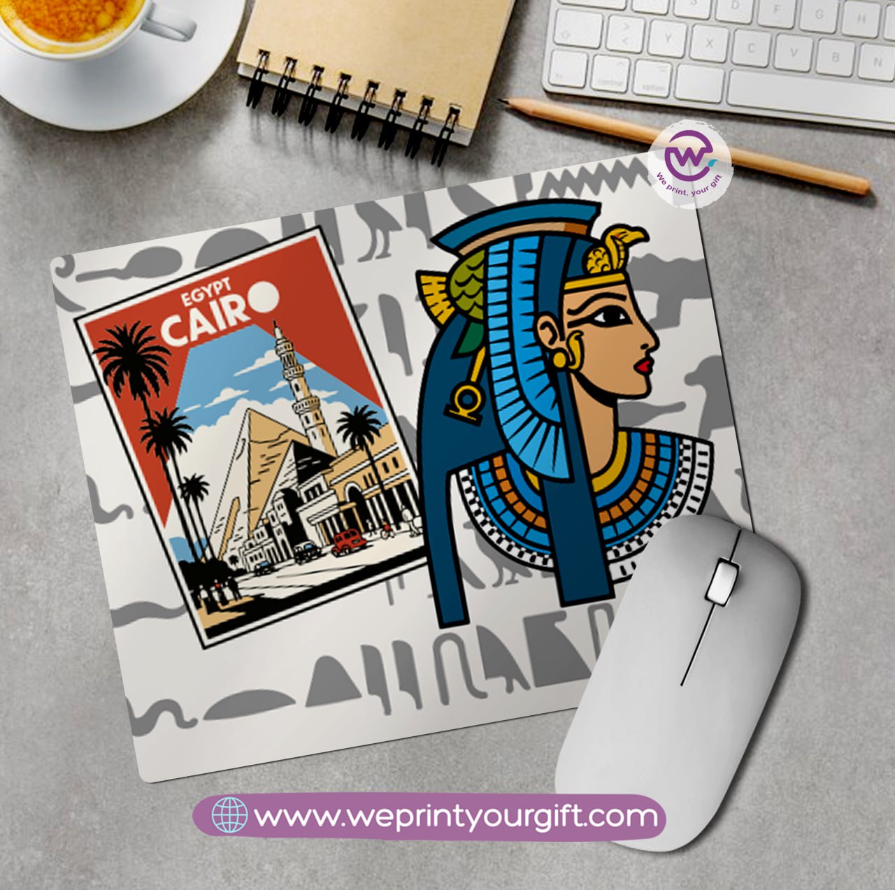 Egyptian Pharaonic Mouse Pad – Ancient Art Reimagined