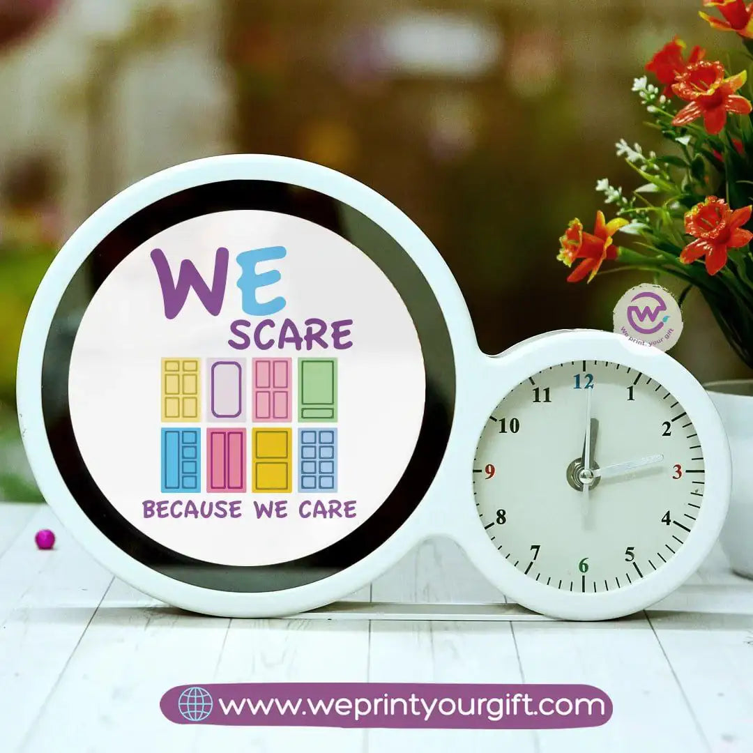 Round Magic Mirror with Clock – Monsters Inc Edition - WE PRINT