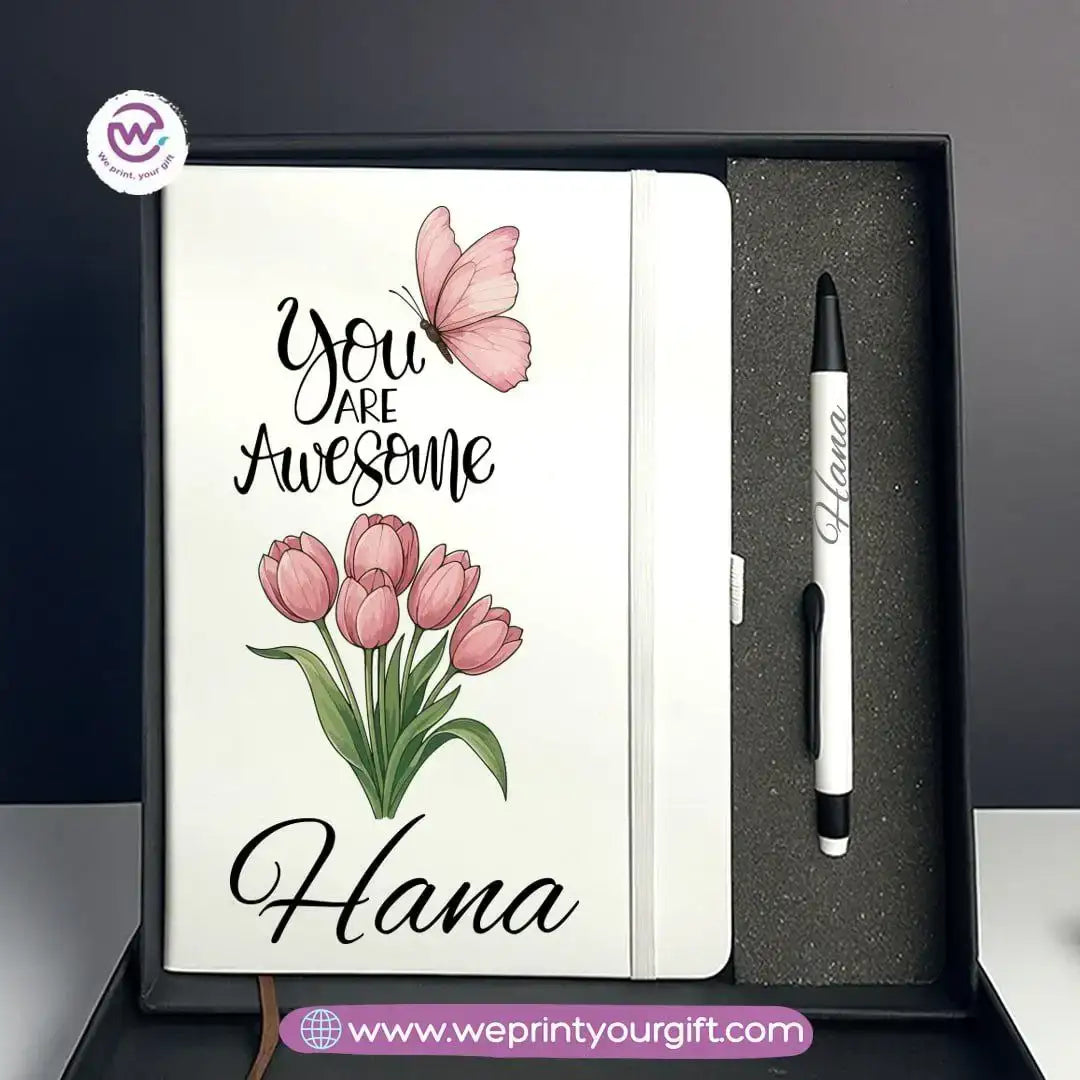 Digital Art Motivational Gift Box – Personalized Notebook & Engraved Pen - WE PRINT