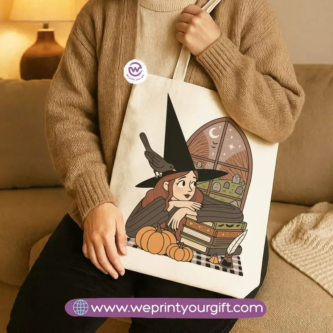 Halloween Canvas Tote Bag – Spooky Egyptian-Inspired Designs | Heavy Canvas Fabric - WE PRINT