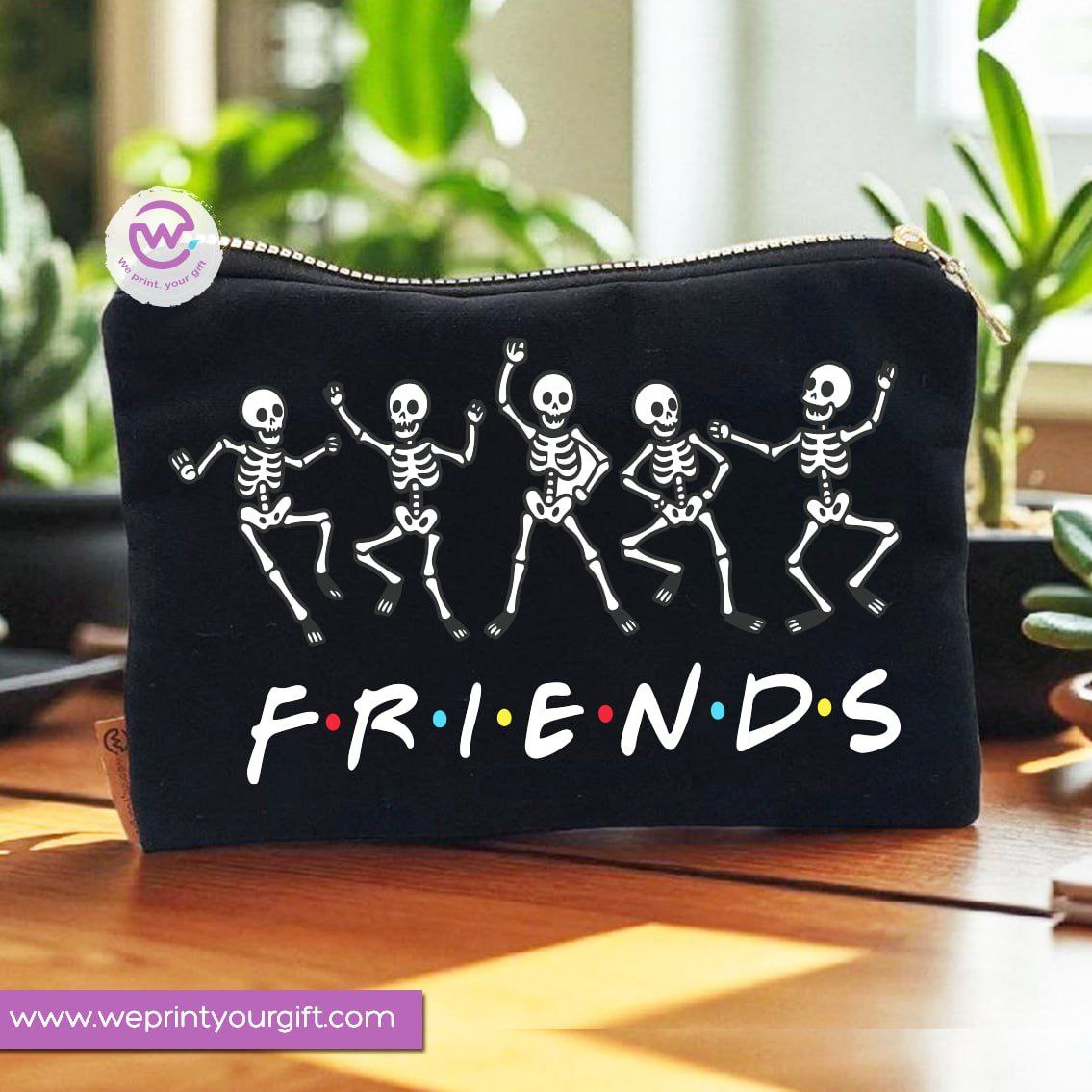 Halloween Makeup Bag & Pencil Case – Spooky Cotton Pouch with Fun Designs