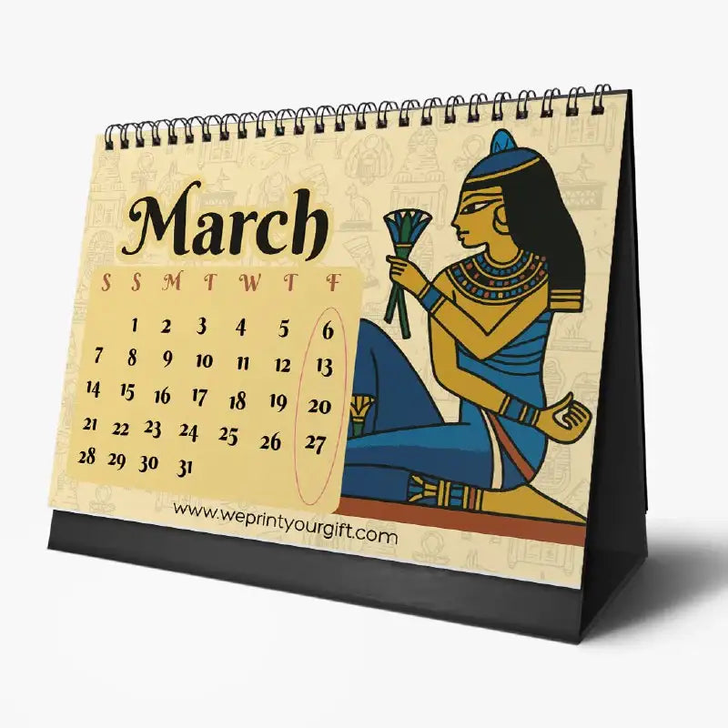 Egyptian Pharaonic Desk Calendar 2026 - WE PRINT